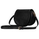 Torebka listonoszka, czarna, skóra ekologiczna, Peterson