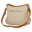 Torebka listonoszka, ecru, skóra ekologiczna, Peterson