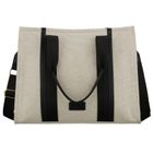 Torebka shopper, beżowo-czarna, Rovicky
