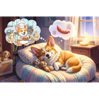 Trefl, Corgi w krainie snów, puzzle, 60 elementów