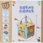 Trefl, Franek Sześcianek, kostka aktywności, drewniana zabawka edukacyjna