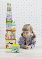 Trefl, Kostki do układania, Stacking Cubes, Na wsi, piramida