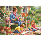 Trefl, Premium Plus, Mother's Day, Rodzina w ogrodzie, puzzle, 1000 elementów