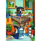 Trefl, Premium Plus, Pets & People Stuff, Corgi w Toalecie, puzzle, 1000 elementów
