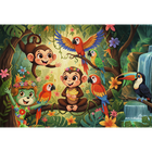 Trefl, Rodzina Treflików, Inspired By Nature, Małpki i przyjaciele, puzzle, 100 elementów