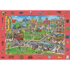 Trefl, Rodzina Treflików, Spy Guy, Wesołe miasteczko + Miasto, puzzle obserwacyjne, 2-100 elementów, zestaw promocyjny