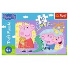 Trefl, Świnka Peppa, Szczęśliwa świnka, puzzle, 60 elementów