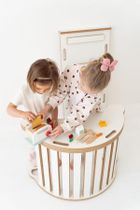 tupti.wood, 3w1: mały bujak montessori + mała zjeżdżalnia, drabinka + blat