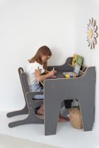 tupti.wood, biurko regulowane, szare