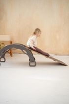 tupti.wood, duży bujak montessori z uchwytami + duża zjeżdżalnia, drabinka, szara