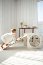 tupti.wood, kostka wielozadaniowa + mała zjeżdżalnia, chmurki