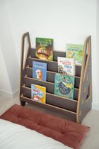 tupti.wood, maxi biblioteczka montessori, szara