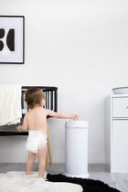 Ubbi, stalowy kosz na pieluchy, matte white