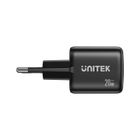 Unitek, ładowarka sieciowa, 2xGAN 20W, USB-C, USB-A, czarna