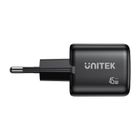 Unitek, ładowarka sieciowa, 2xGAN 45W, 2xUSB-C, PD 3.0, czarna