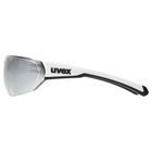 Uvex, Equate, okulary rowerowe, white matt-mir.silver