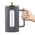 Vialli Design, Livio, zaparzacz do kawy i herbaty, szary, 1000 ml