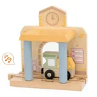 Viga, PolarB, drewniana kolejka z torami i stacją