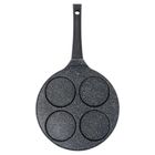 Vilde, Black Line, patelnia do jajek, granitowa, 4 otwory, 26 cm