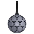 Vilde, Black line, patelnia do jajek granitowa, 7 otworów, 26 cm