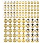 Vilde, bombki choinkowe, nietłukące, złote 4 cm, 6 cm, 100 szt.