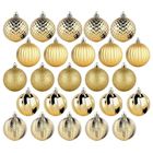 Vilde, bombki choinkowe, nietłukące, złote, 6 cm, 25 szt.