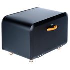 Vilde, chlebak metalowy, czarny, 35,5-21-23,5 cm