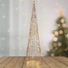 Vilde, choinka świecąca stożek, złota, 30 LED, 60 cm