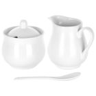 Vilde, cukierniczka i mlecznik, porcelanowe, białe, 3 elementów