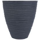 Vilde, doniczka ogrodowa plastikowa, szara okrągła, 39-41.5 cm