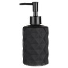 Vilde, dozownik do mydła, szklany, czarny, 330 ml