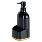 Vilde, dozownik płynu do naczyń z pojemnikiem na gąbkę, czarny, 500 ml