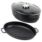 Vilde, Granitica, brytfanna granitowa z pokrywką 3w1, 8+3,2l, 39-26,5-18 cm