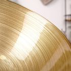 Vilde, miska szklana, złota okrągła, 15 cm, 600 ml