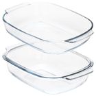 Vilde, naczynie żaroodporne z pokrywką, szklane, 3,1+2,6 l
