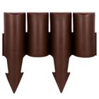 Vilde, palisada ogrodowa, brązowa, 250 cm, 10 elementów