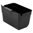 Vilde, pojemnik na obierki na drzwi, czarny, 2,5l, 22,5-15-13,5 cm
