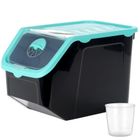 Vilde, pojemnik na warzywa i owoce, z pokrywką, czarny, 12 l