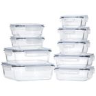 Vilde, pojemniki na żywność, szklane z pokrywką i uszczelką, 9 szt.