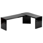 Vilde, półka kuchenna, narożna, czarna, 47-32-15,5 cm