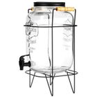 Vilde, słój do napojów z kranikiem i stojakiem, czarny, 8l