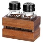 Vilde, solniczka i pieprzniczka ze stojakiem, 3 elementy