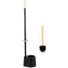 Vilde, stojak na papier toaletowy ze szczotką, czarny, 66 cm