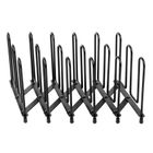 Vilde, stojak na pokrywki i talerze, rozkładany, metalowy, czarny, 8-74 cm