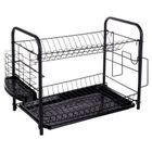 Vilde, suszarka na naczynia, czarna dwupoziomowa, 51.5-24.5-33 cm