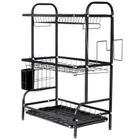 Vilde, suszarka na naczynia, metalowa, czarna, 3-poziomowa, 54,5-24,5-60 cm