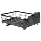 Vilde, suszarka na naczynia, metalowa, czarna, 48-32,5-18,5 cm