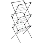 Vilde, suszarka na pranie metalowa, czarna pionowa, 61-58-136 cm