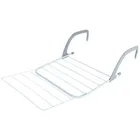 Vilde, suszarka na pranie na kaloryfer metalowa, biała rozkładana, 55-50.5 cm