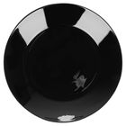 Vilde, talerze obiadowe płytkie szklane czarne 25,5 cm 6 szt.